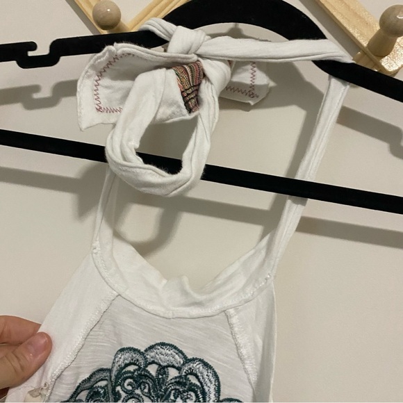 Altar’d State White Embroidered Halter Crop medium - Picture 5 of 6